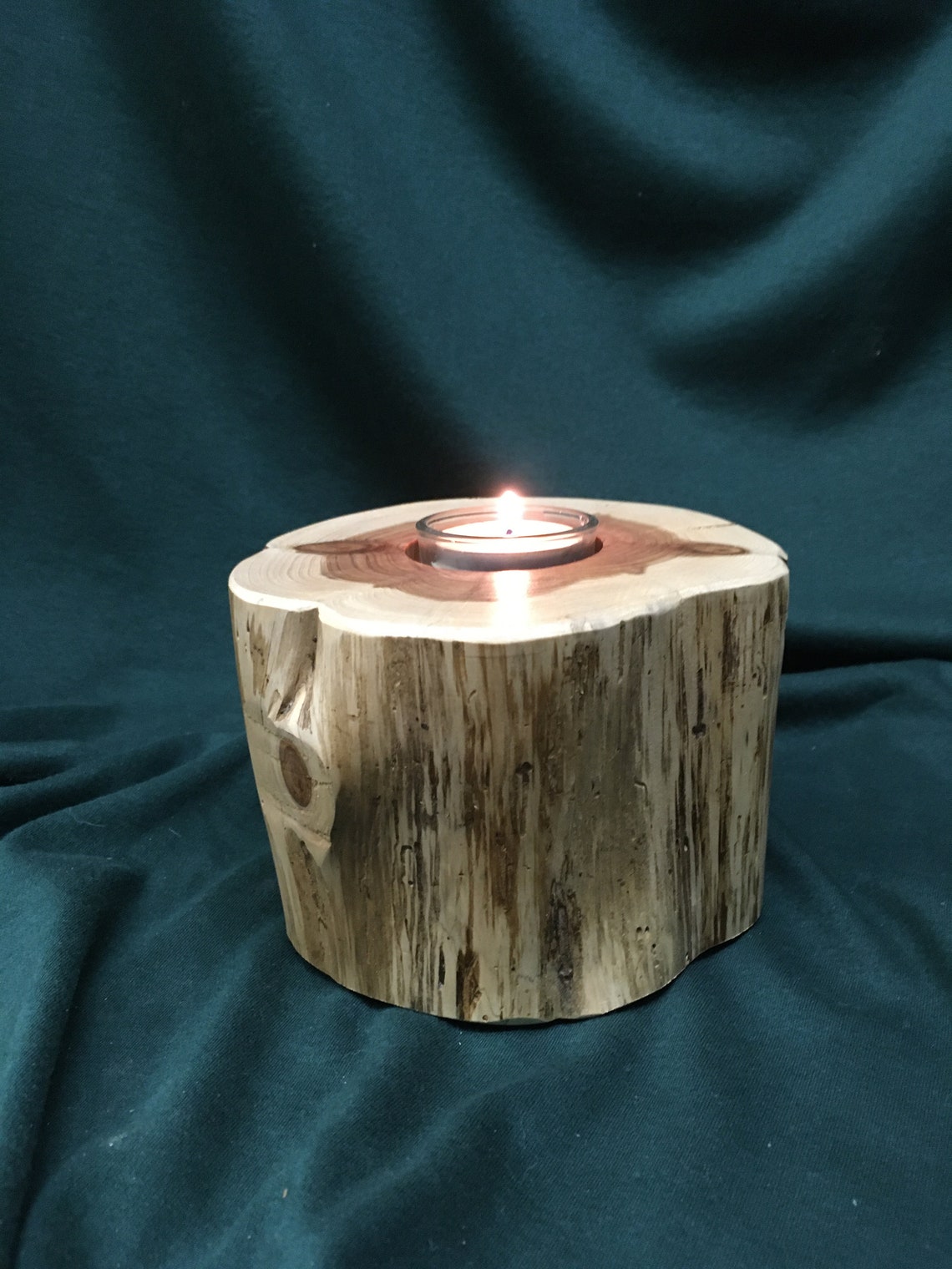 Live Edge Cedar Candle Holder Etsy