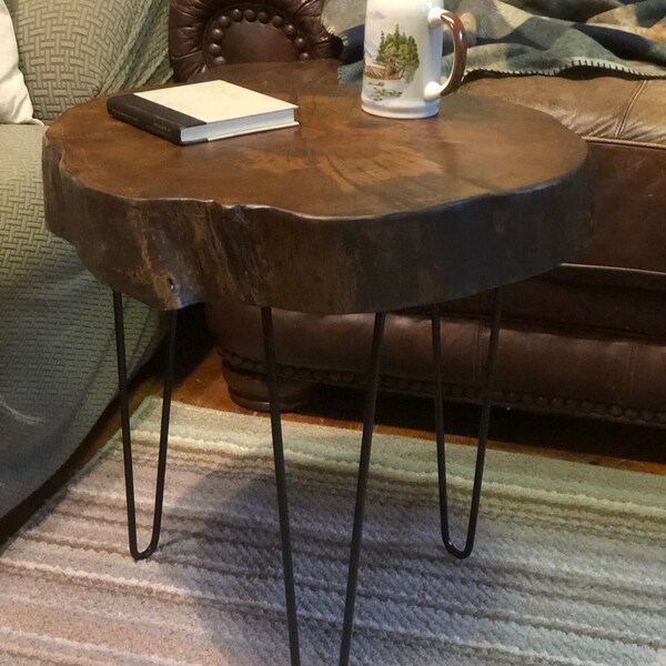 Live Edge End Table Etsy