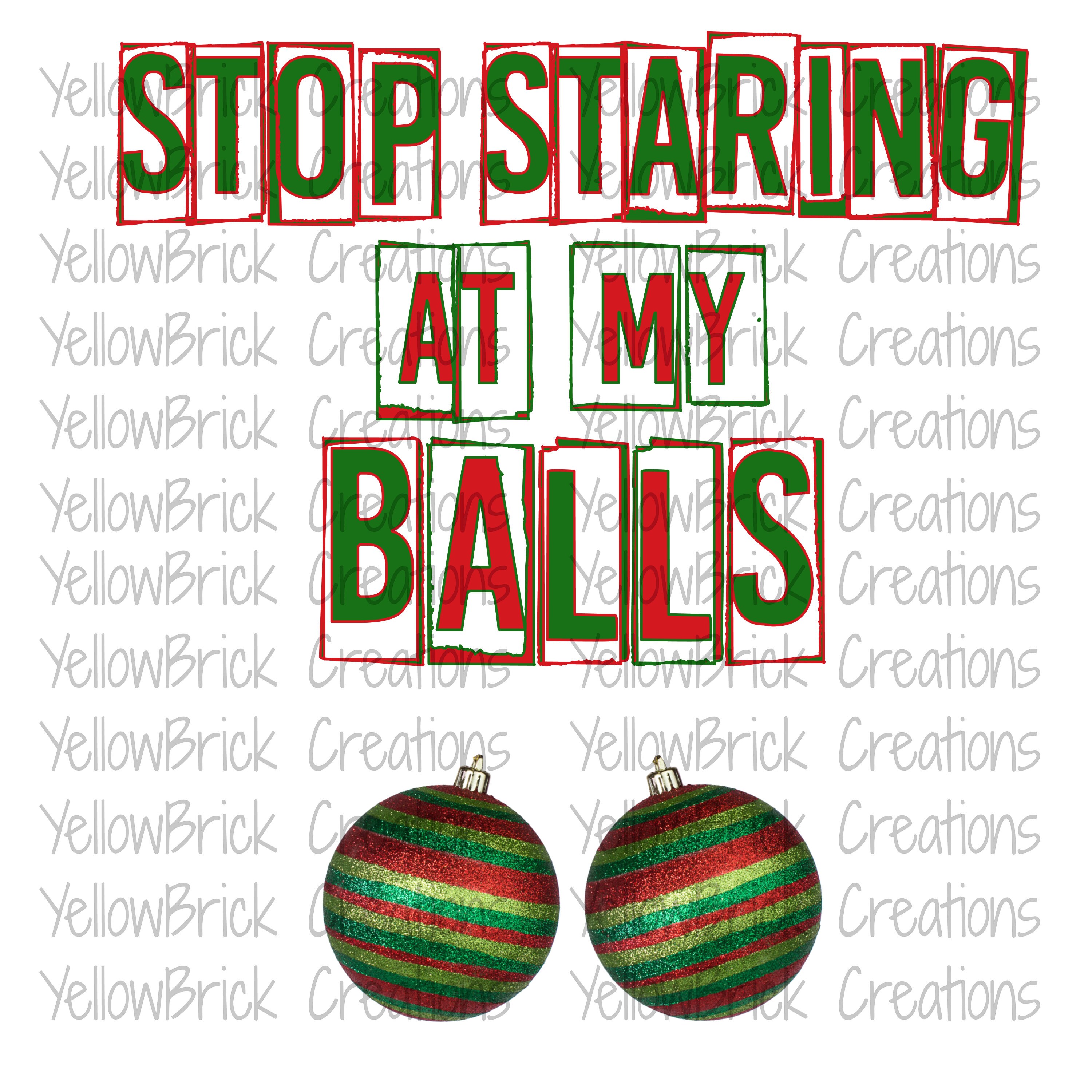Stop Staring at My Package Bow Christmas Funny Present Etsy