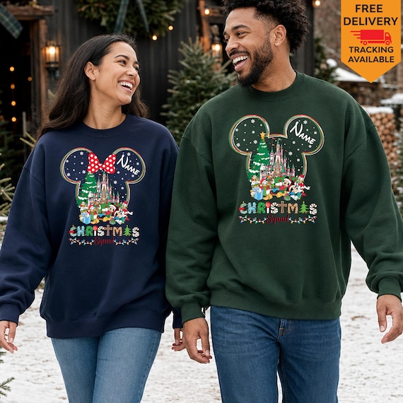 Personalized Disney Christmas Squad Sweatshirt, Disney Christmas Sweater, Christmas Sweatshirt, Disney Christmas Vacation Sweatshirt #H25
