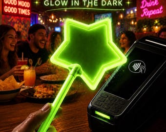 Cute 3D Printed Magic Star Payment Wand Card Glow In The Dark Wallet