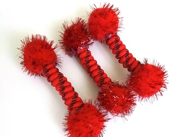 Cat toys, gift for cats, red sparkle ball twisters for kitty
