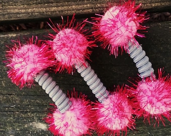 Cat toys, gift for cats, pink sparkle ball twisters for kitty