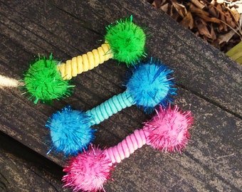 Cat toys, gift for cats, spring colored sparkle ball twisters for kitty