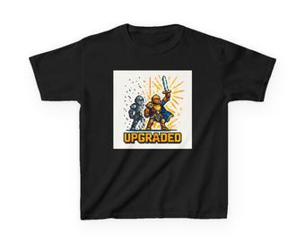 Upgraded Pixel Art Knight | Retro RPG Armor Upgrade Gaming | Kids Tee