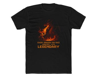 Cada dragón al que te enfrentas te convierte en leyenda / Camiseta de juego de caballero pixel art / Camiseta de guerrero RPG retro