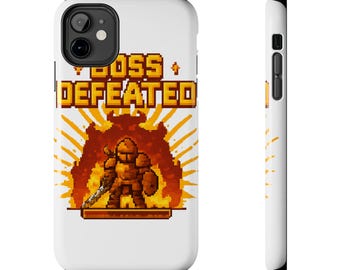 Boss Battle Survivor Pixel Art Knight Shirt | Retro Gaming Warrior Gift | Level Up Gamer Tee | Phone Case