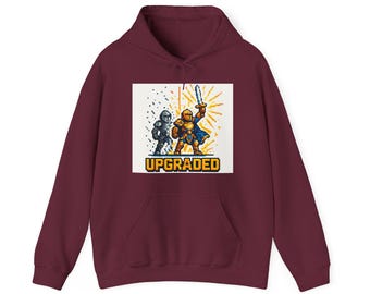 Upgraded Pixel Art Knight | Retro RPG Armor Upgrade Gaming | Hoodie