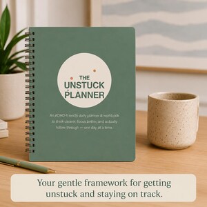 ADHD Unstuck Planner Printable, Executive Function Toolkit, Brain Dump Dopamine Menu, Undated Adult ADHD PDF Instant Download