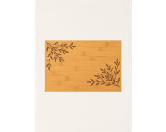 Botanical Bamboo Butter Dish | Rustic Kitchen DecorCotton