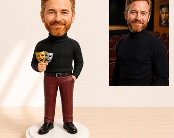 Personalized bobblehead dolls, handcrafted polymer clay 3D figurines, birthday,/anniversary/ Christmas gifts for him