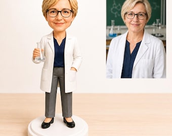 Personalized Doctor Bobblehead Figurine,Custom 3D Clay Doctor Statue ,Gift for the Nurse