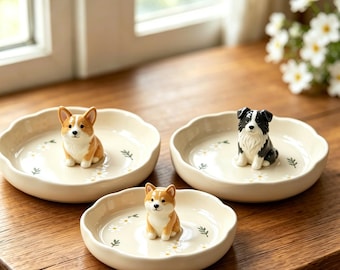 Personalised Dog jewellery Ring Dish,Handmade Pet Statues ring plate,Pets, dogs, cats – anniversary gifts