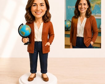 Custom Bobbleheads, Personalized Polymer Clay 3D Statues, Gifts for Teachers