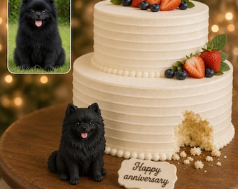 Custom Pet Wedding Cake Topper, Handmade Dog Figurine, Wedding Gift, Pet Anniversary Gift