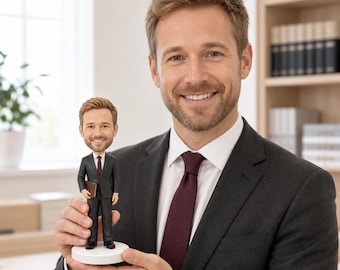Custom Bobblehead From Photo, Personalized Birthday Gift for Him,Handmade 3D Figurine, Anniversary Gift,Christmas gifts