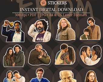 From TV Show Sticker Sheet | Horror Series Merch | Boyd | Victor | Smiley Monster | PDF