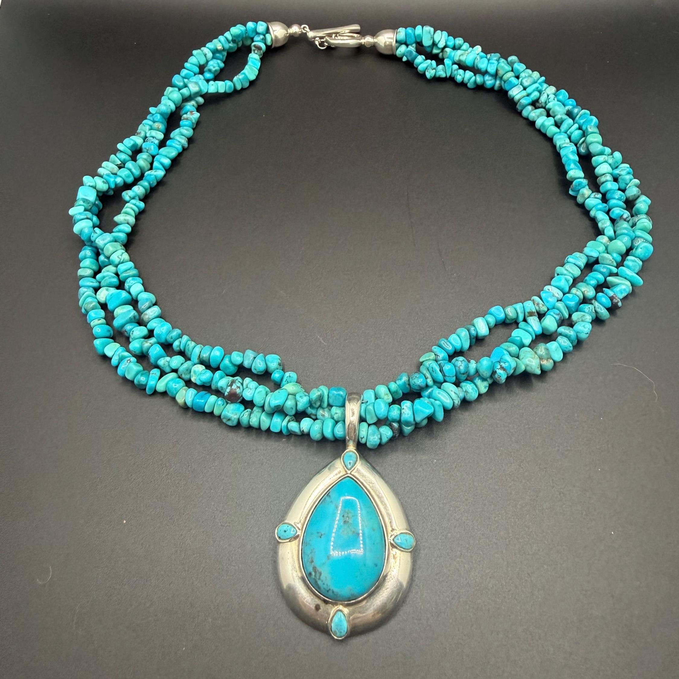 Carolyn Pollack Turquoise Necklace - Etsy