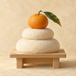 Kagami Mochi New Year Still Life Frame TV Art, Japanese Wall Decor, 4K Digital Download (3 Formats) image 6