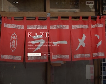 Ramen Shop Website Template HTML CSS, Japanese Restaurant Menu Page, Izakaya Noodle Bar Static Site, No-Code Editable