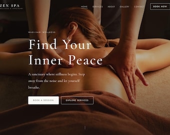 Zen Spa Website Template, Japandi Minimalist Landing Page (HTML CSS)