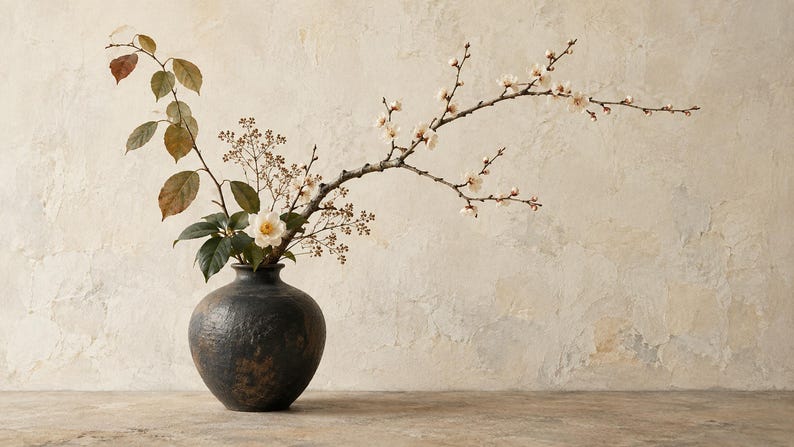 Ikebana Arrangement Still Life Frame TV Art, Japanese Wall Art, 4K Digital Download, 3 Formats image 6