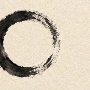 Enso Circle Zen Ink Frame TV Art, Japandi Zen Wall Art, 4K Digital Download, 3 Formats image 5