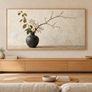 Ikebana Arrangement Still Life Frame TV Art, Japanese Wall Art, 4K Digital Download, 3 Formats image 1
