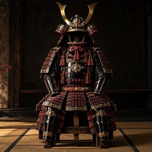 Arte para televisión: Bodegón con armadura de samurái, decoración de pared japonesa (descarga digital 4K) imagen 6