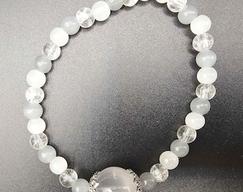 Clear Glass Beaded Handmade Beaded Bracelet