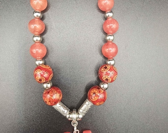 Carnelian Gamer Bracelet | Red Gemstone Beaded Bracelet with Controller Charm