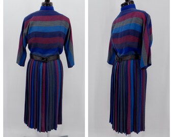 Vintage 1950s/1960s Meg Madison Striped Dress