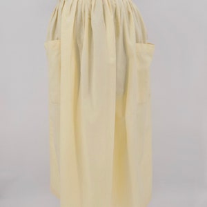 Vintage 80s Does 50s Butter Yellow Full Skirt with Pockets image 3