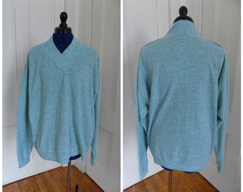 Vintage Sky Blue Cozy Oversized Pullover Sweater Jumper