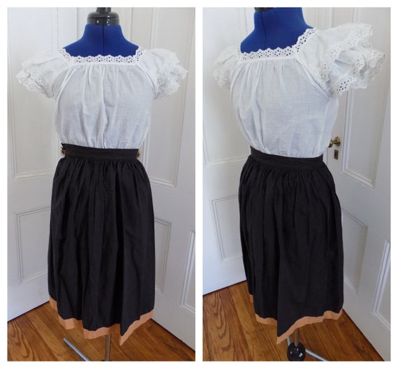 Vintage Black Homemade Skirt