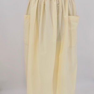 Vintage 80s Does 50s Butter Yellow Full Skirt with Pockets image 7