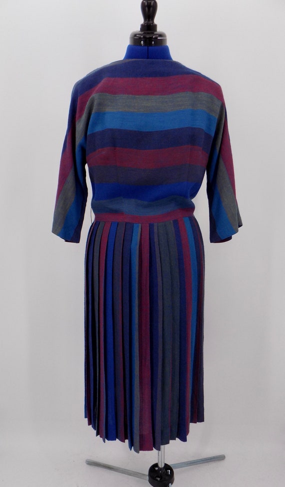 Vintage 1950s/1960s Meg Madison Striped Dress - image 2