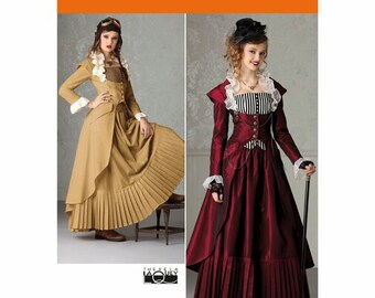 Simplicity 2172 Uncut Edwardian/Victorian Steampunk Costume Walking Skirt & Jacket Sewing Pattern Size 6-12