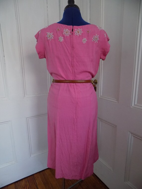 1950s/1960s Amin Beder Originals Pink Beaded Dress - image 7