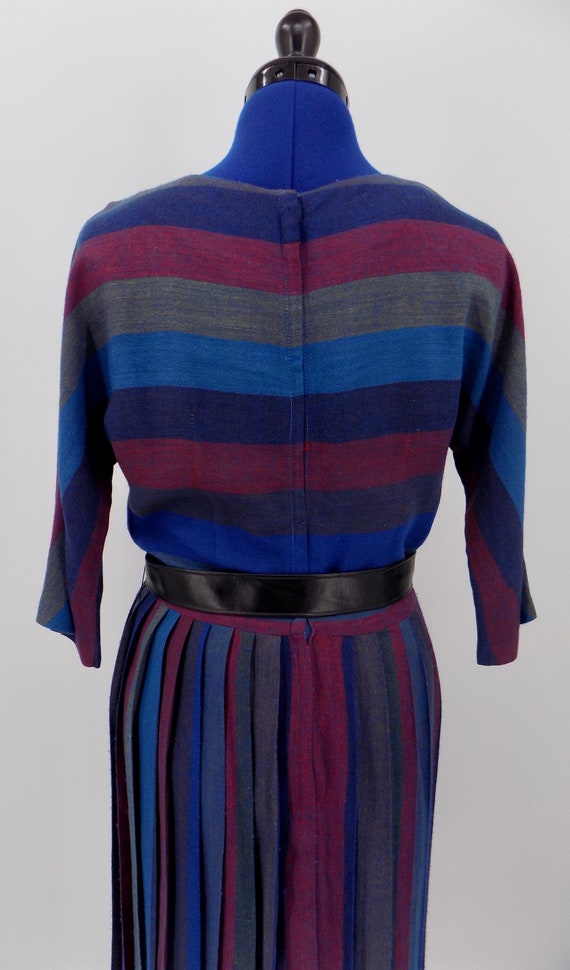 Vintage 1950s/1960s Meg Madison Striped Dress - image 8