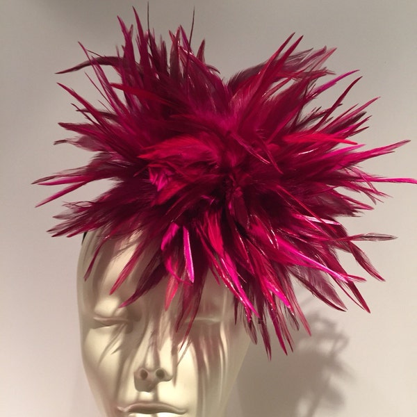 Hot pink Fascinator- Derby hat- Hat lunch