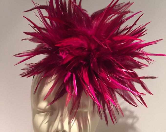 Hot pink Fascinator- Derby hat- Hat lunch