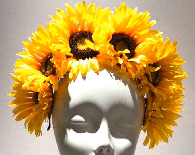 Sunflower headpiece- Yellow flower headdress