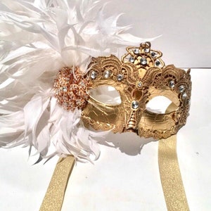 Gold Halloween Masks- Venetian Mask- Masquerade