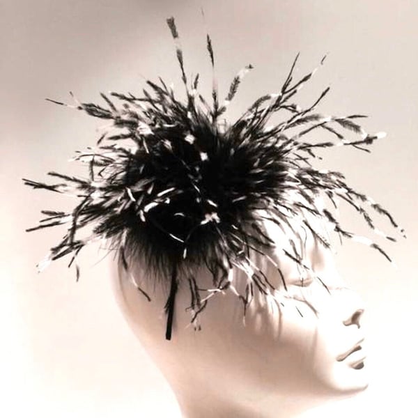 Black Fascinator for women- Cocktail Hat
