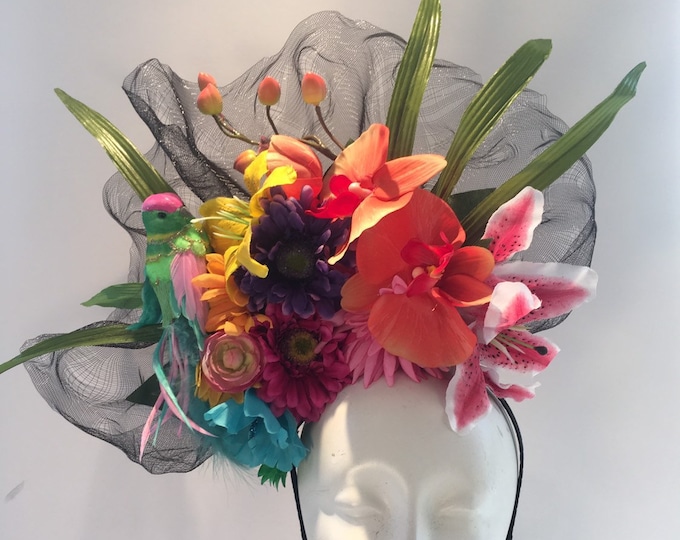 Tropical headpiece- Fascinator - Derby headdress