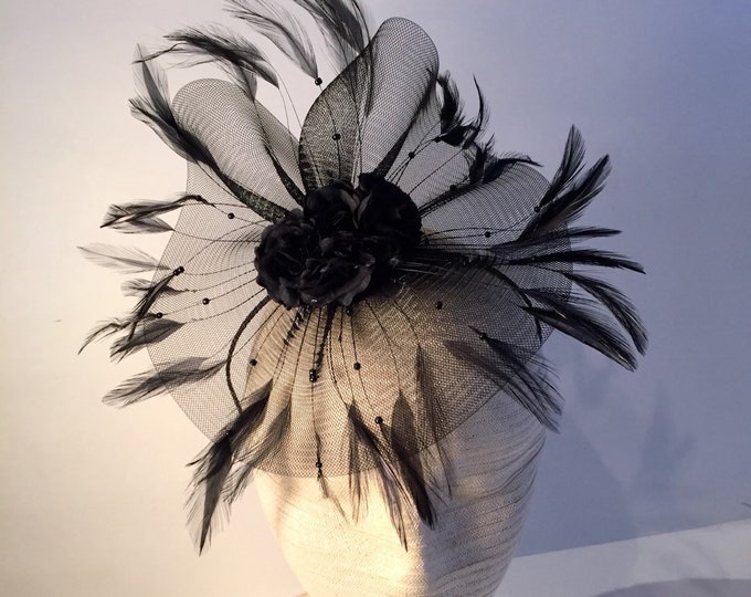 Black Fascinators- Cocktail hat- Special Occassion