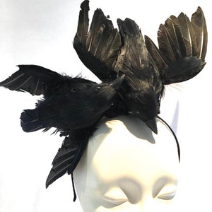 Black Fascinator- Bird Costume - Crow- Garden of Time