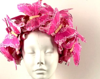 Butterfly Headpiece -Festival wear- Pink Butterfly