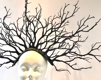 Woodland Headpiece- Forest costume- Branch headdress- Halloween